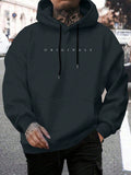 Men’s Oversized Hoodie with Minimal Letter Print