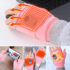 Women's USB Heated Fingerless Gloves | Rechargeable Winter Hand Warmers