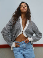 Women's Oversized Herringbone Cardigan