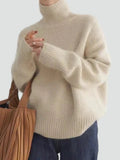 Women's Oversized Roll Neck Knitted Jumper