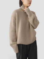 Women's Oversized Roll Neck Knitted Jumper