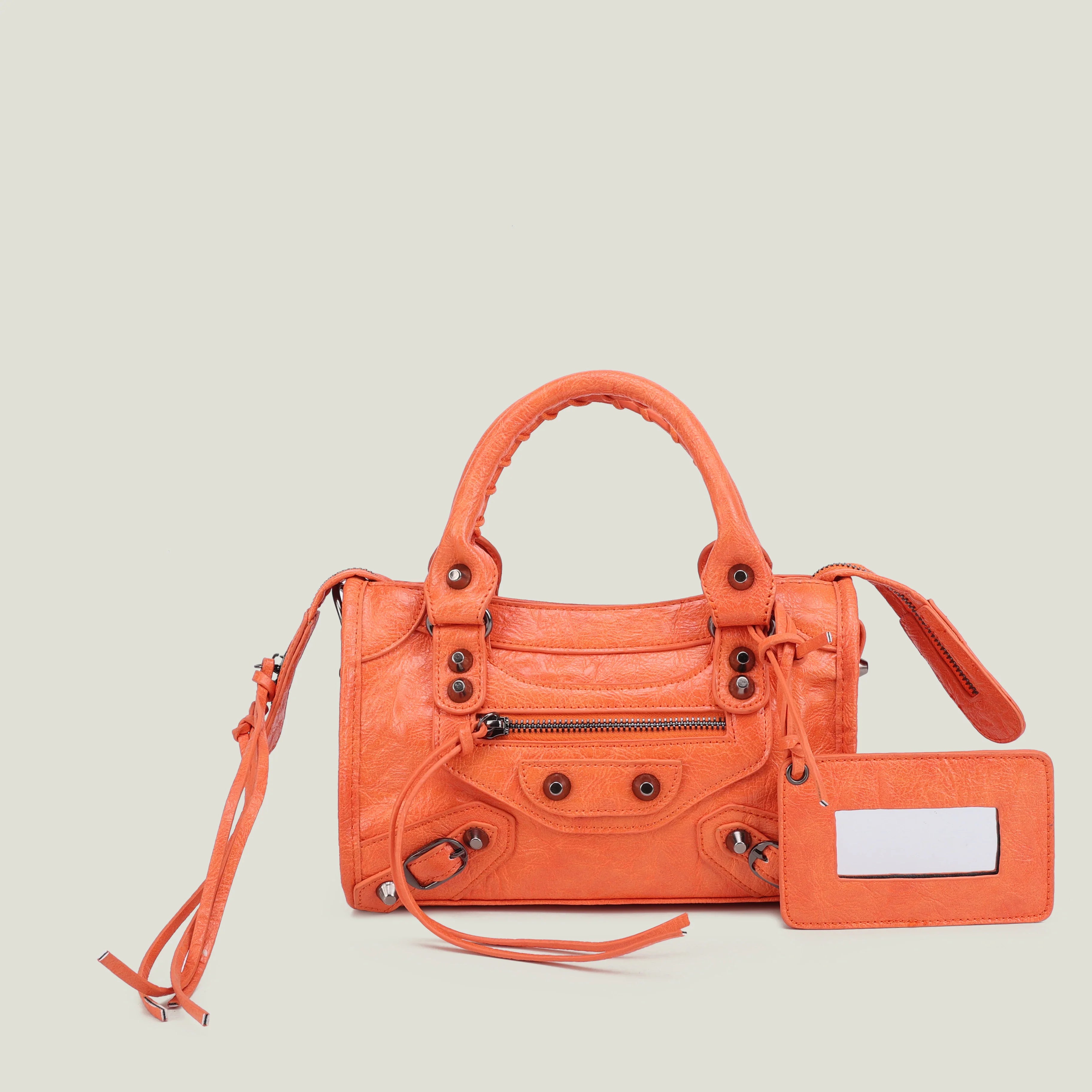 Women's PU Leather Duffel Bag with Crossbody Strap