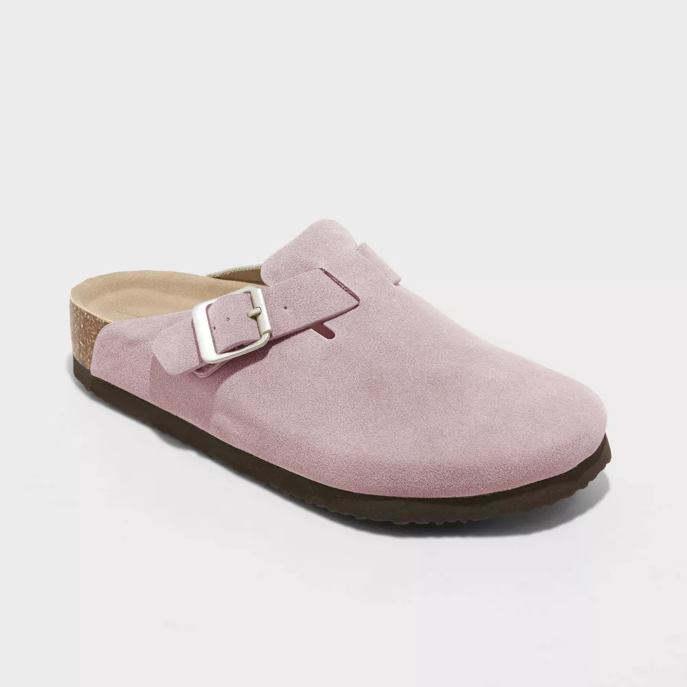 Sabots à boucles effet daim pour femme