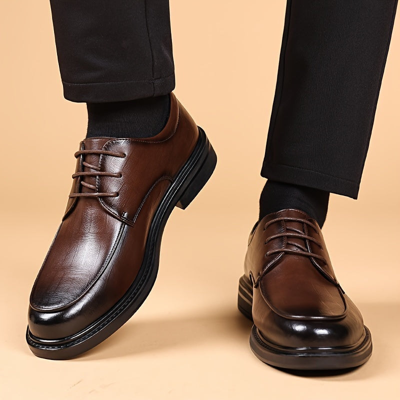 Men's Classic Derby Lace-Up Business Dress Shoes