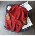 Men’s Crew Neck Jumper with Elbow Patches