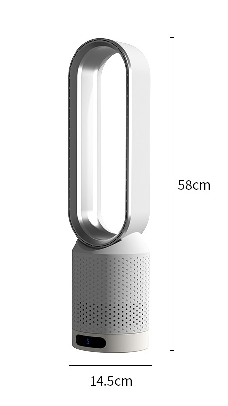 Tower Bladeless Air Purifier Fan with ABS Plastic Oscillation for Summer