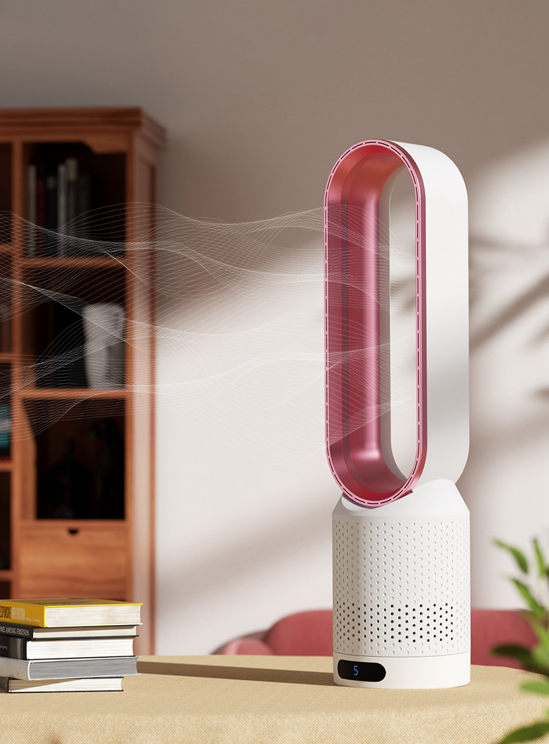 Tower Bladeless Air Purifier Fan with ABS Plastic Oscillation for Summer