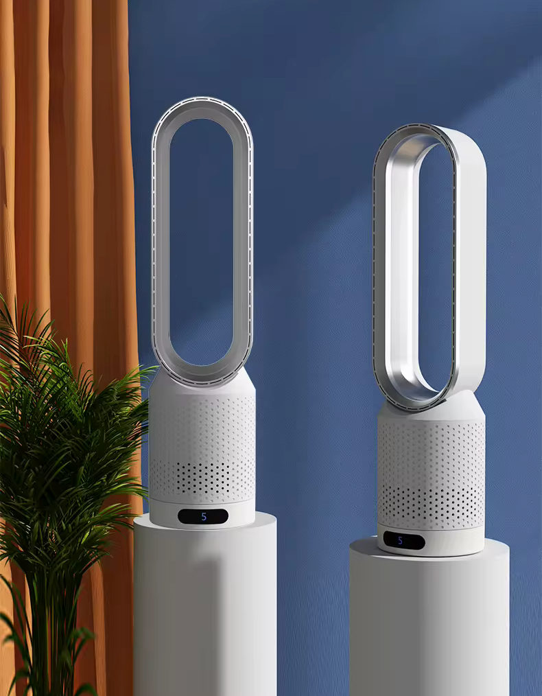 Tower Bladeless Air Purifier Fan with ABS Plastic Oscillation for Summer