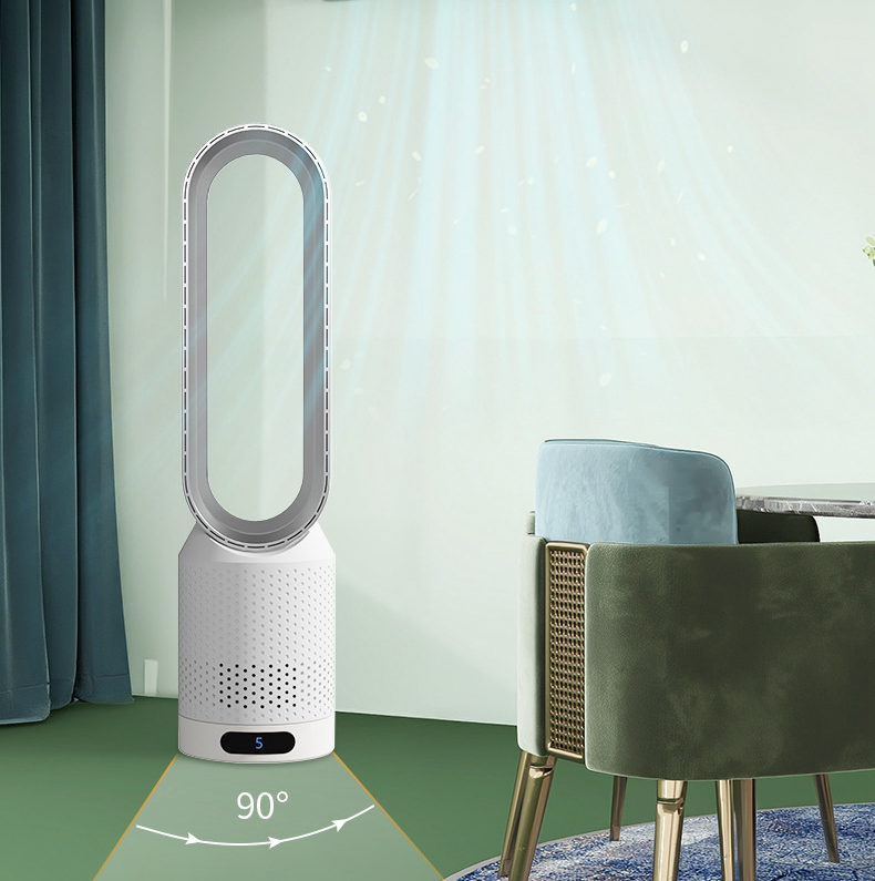 Tower Bladeless Air Purifier Fan with ABS Plastic Oscillation for Summer