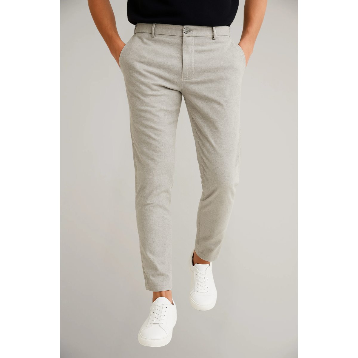 Pantalon chino stretch ajusté pour homme