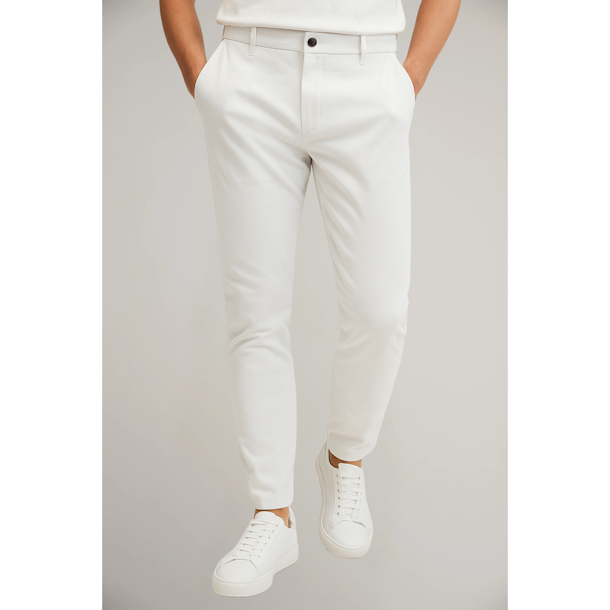 Pantalon chino stretch ajusté pour homme