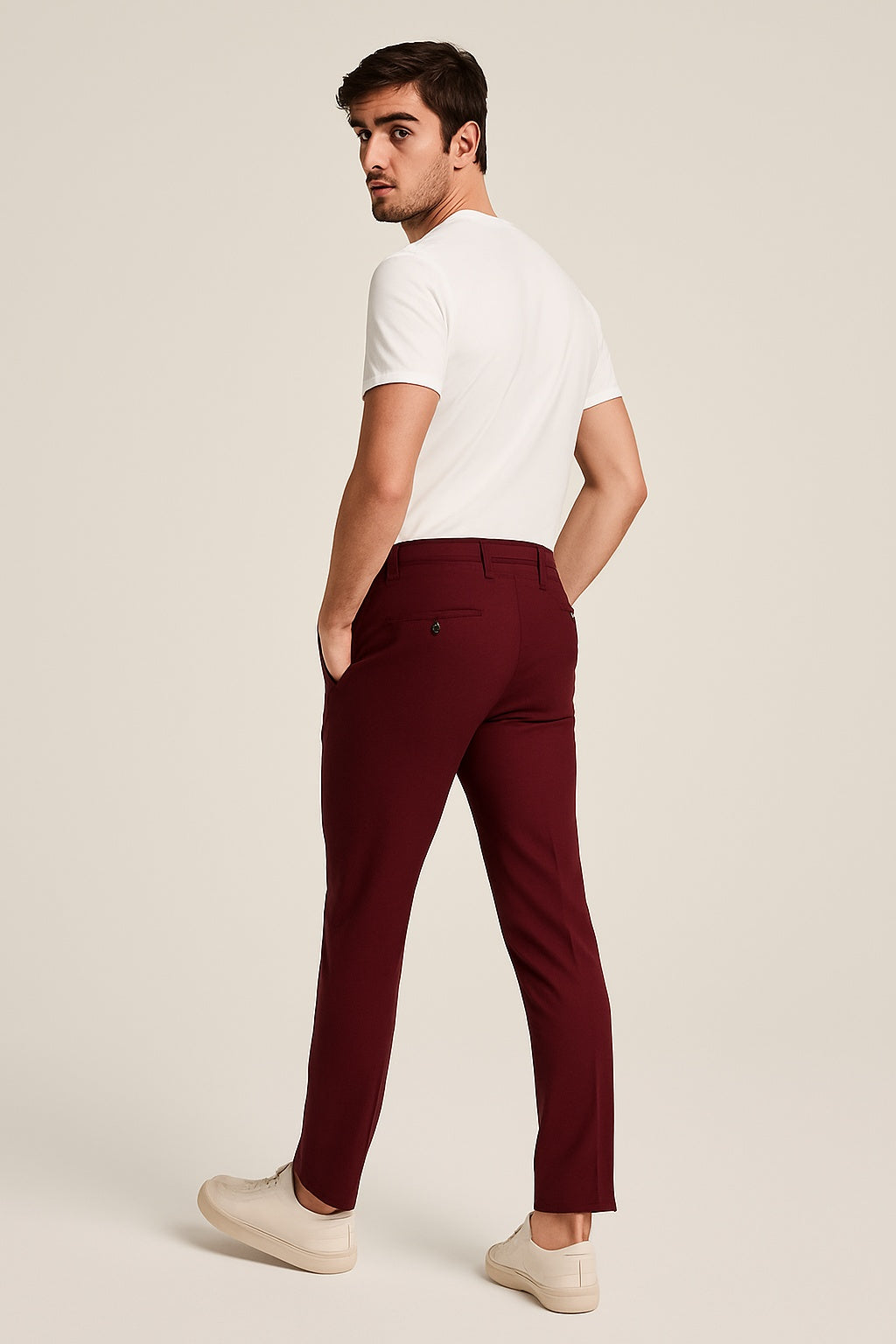 Men's Slim Fit Stretch Chino Trousers