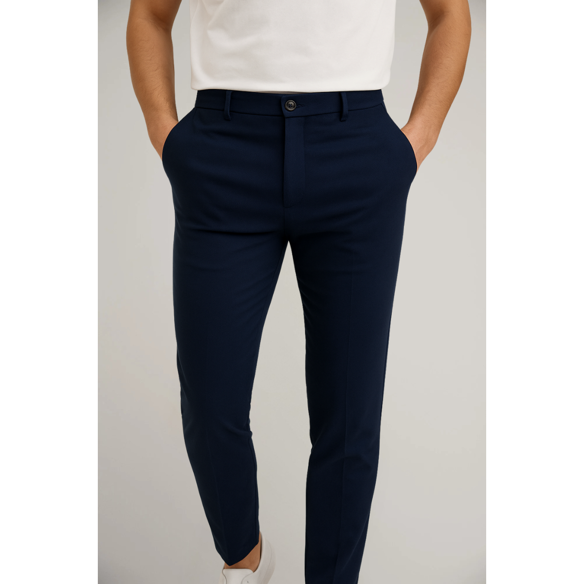 Pantalon chino stretch ajusté pour homme