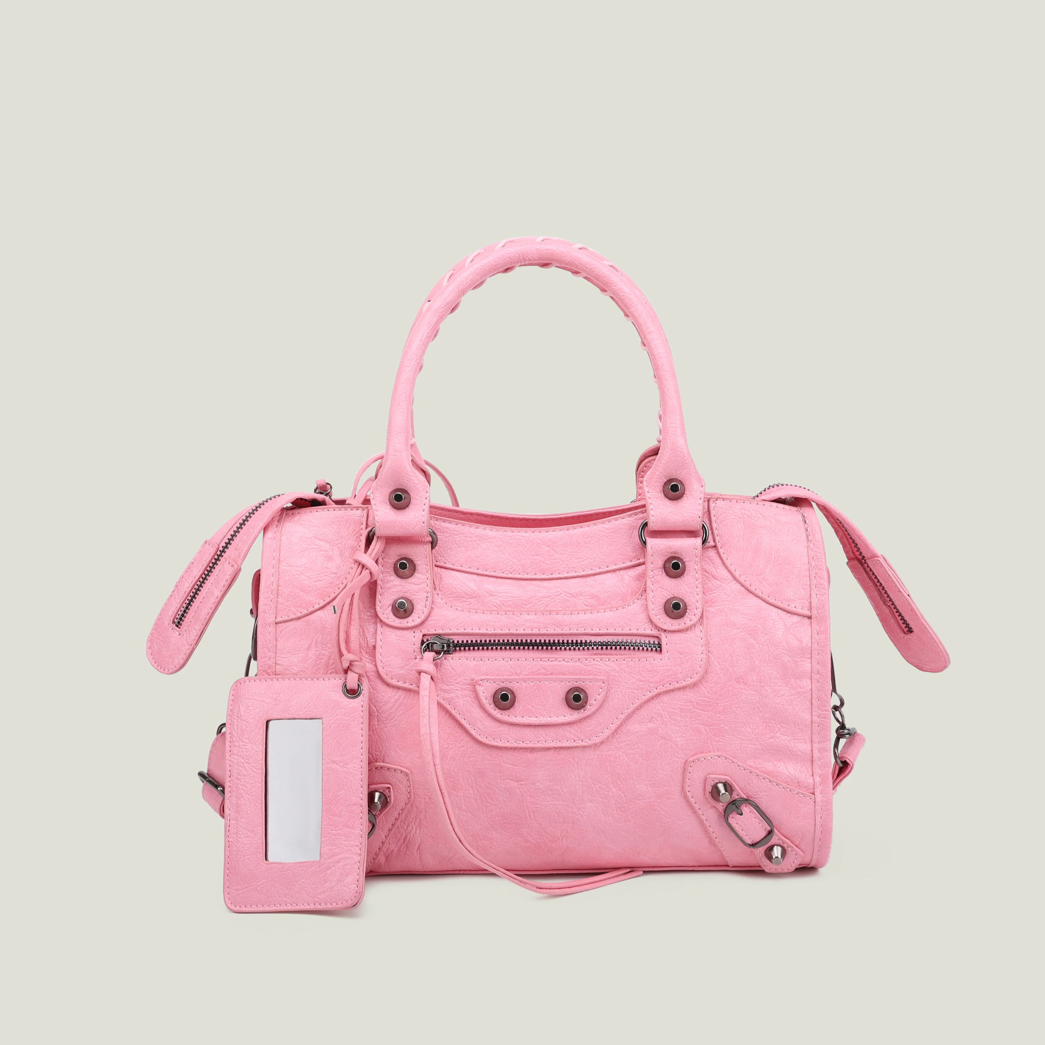 Women's PU Leather Duffel Bag with Crossbody Strap