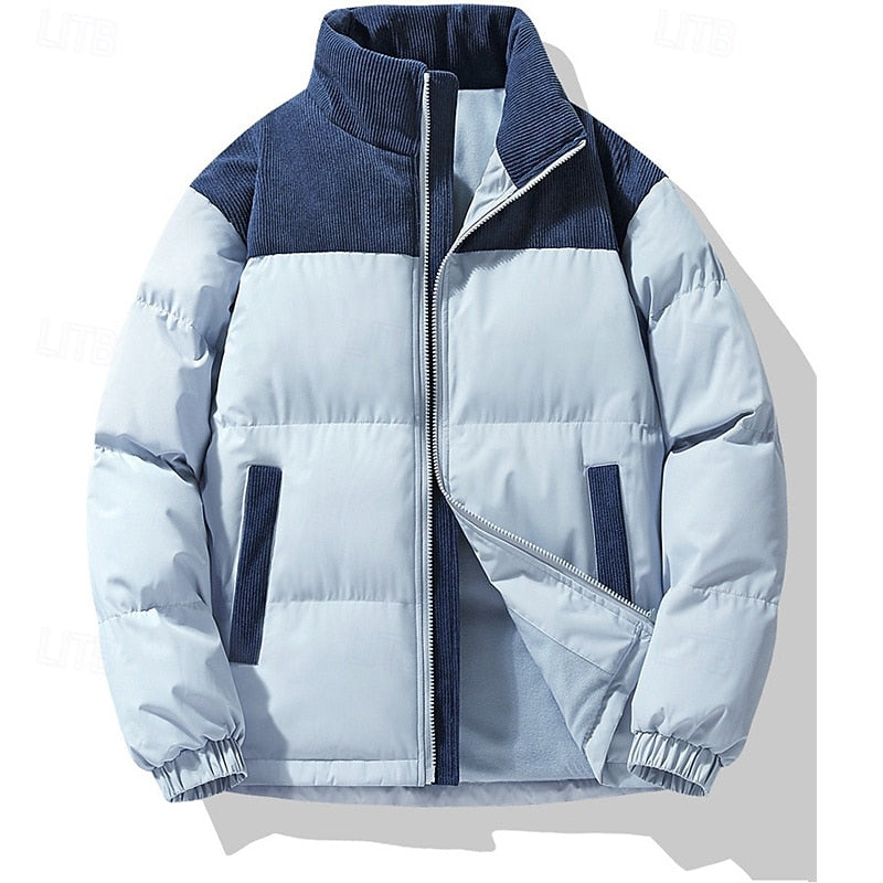 Doudoune matelassée pour homme | manteau d'hiver à col montant