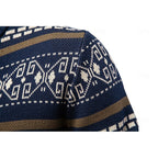 Cardigan en maille à motif Fair Isle pour homme | Col montant et fermeture éclair intégrale