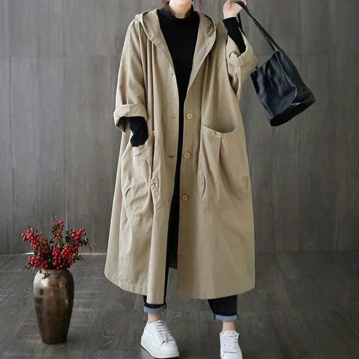 Women's Hooded Longline Relaxed Coat