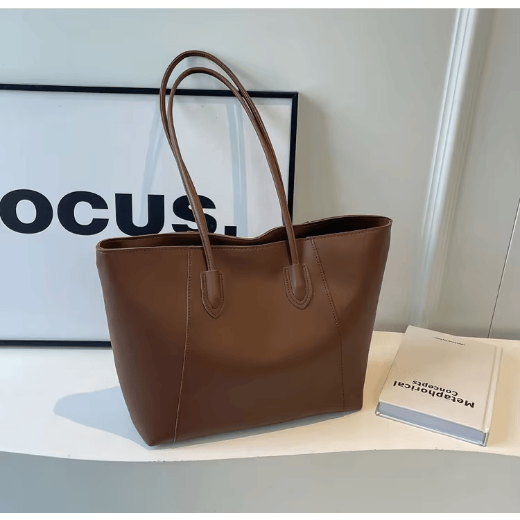 Women's Tote Bag in PU Leather for Autumn Work & Everyday Use