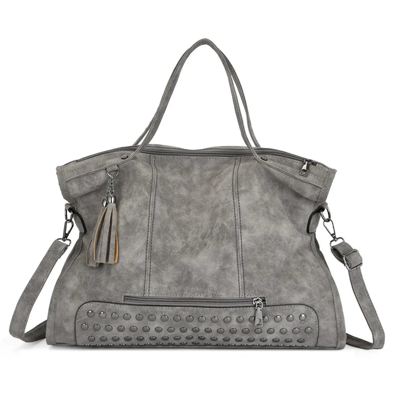 Women's Tote Bag in PU Leather with Crossbody Strap for Autumn Everyday Use
