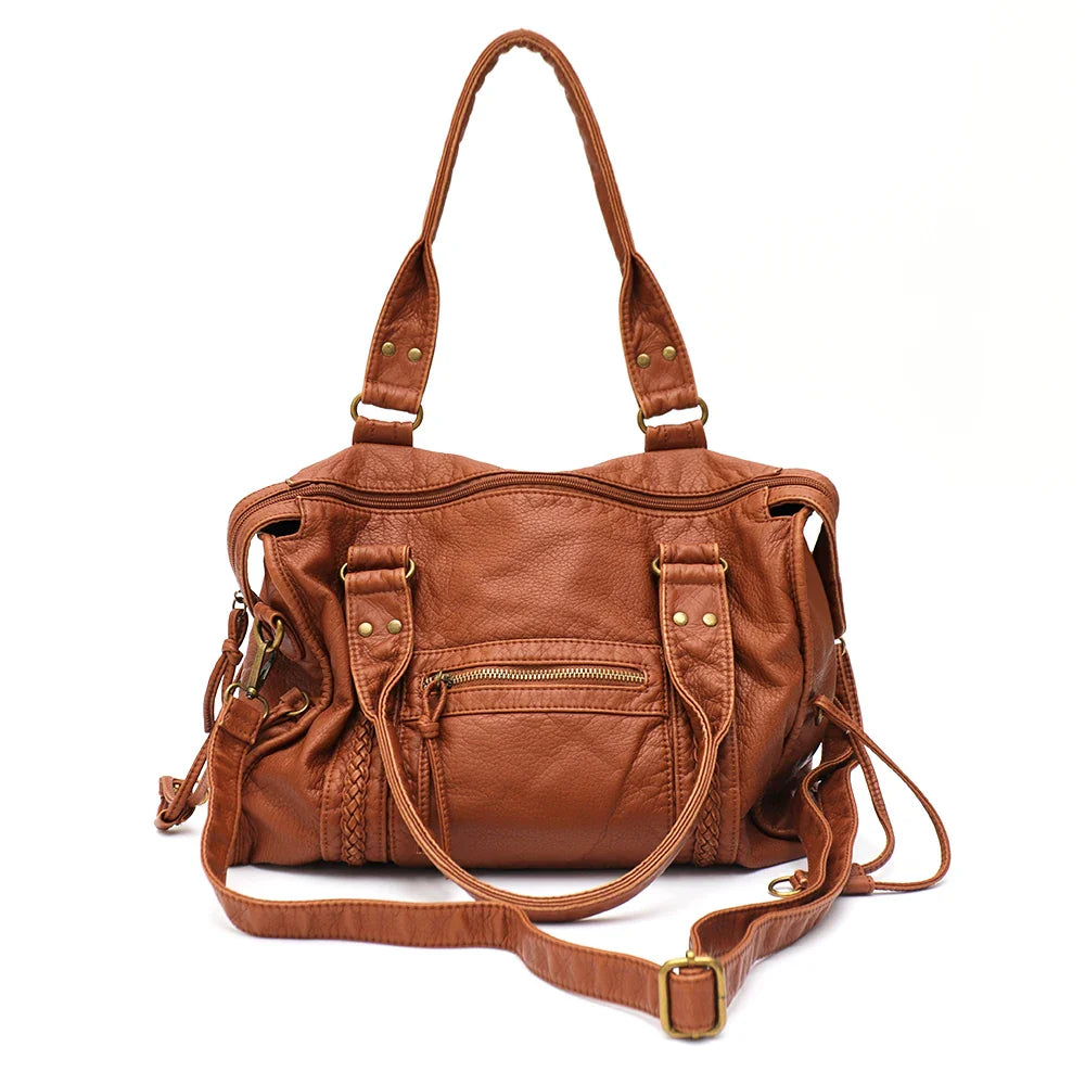 Sac à bandoulière en cuir avec détail de bride à boucle
