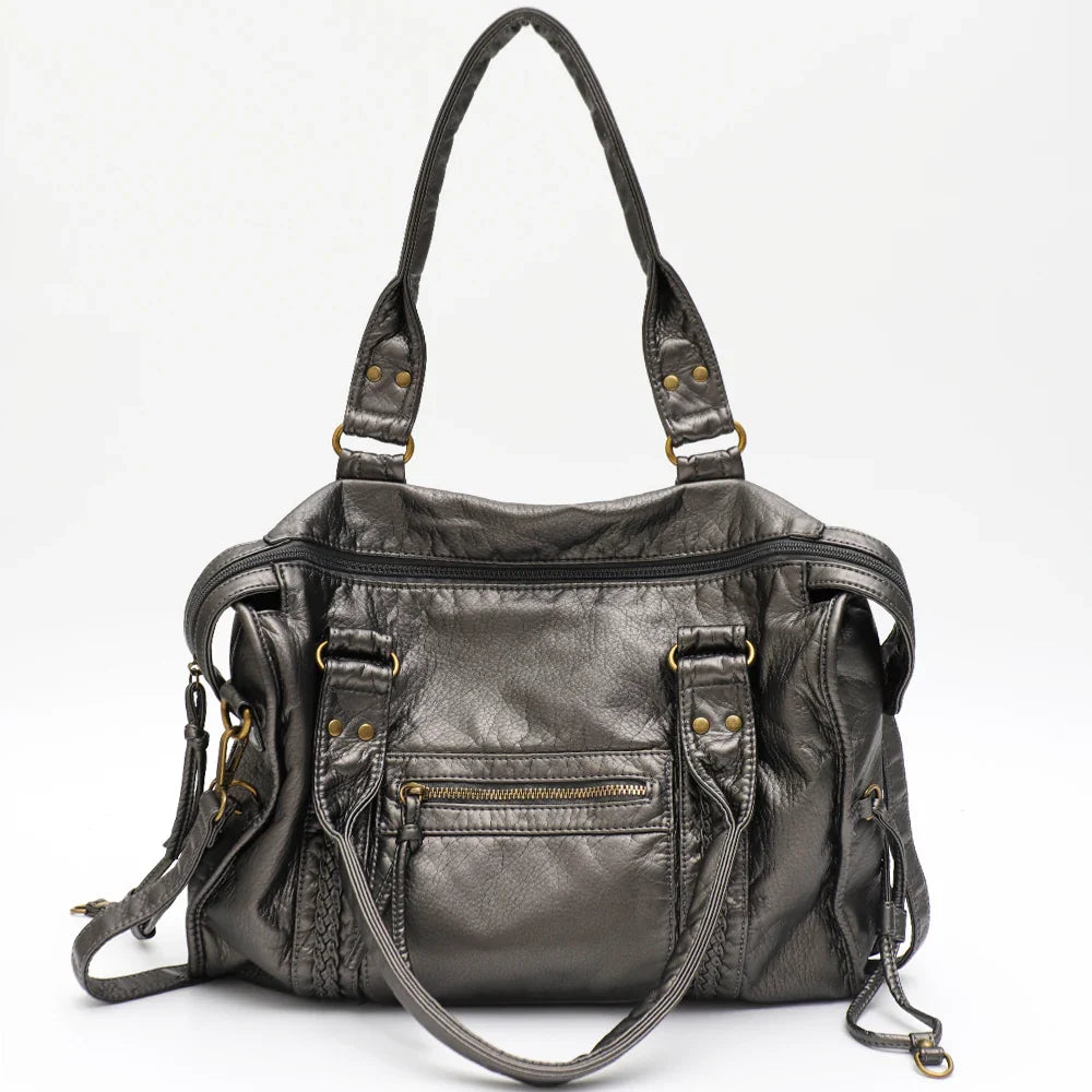 Sac à bandoulière en cuir avec détail de bride à boucle