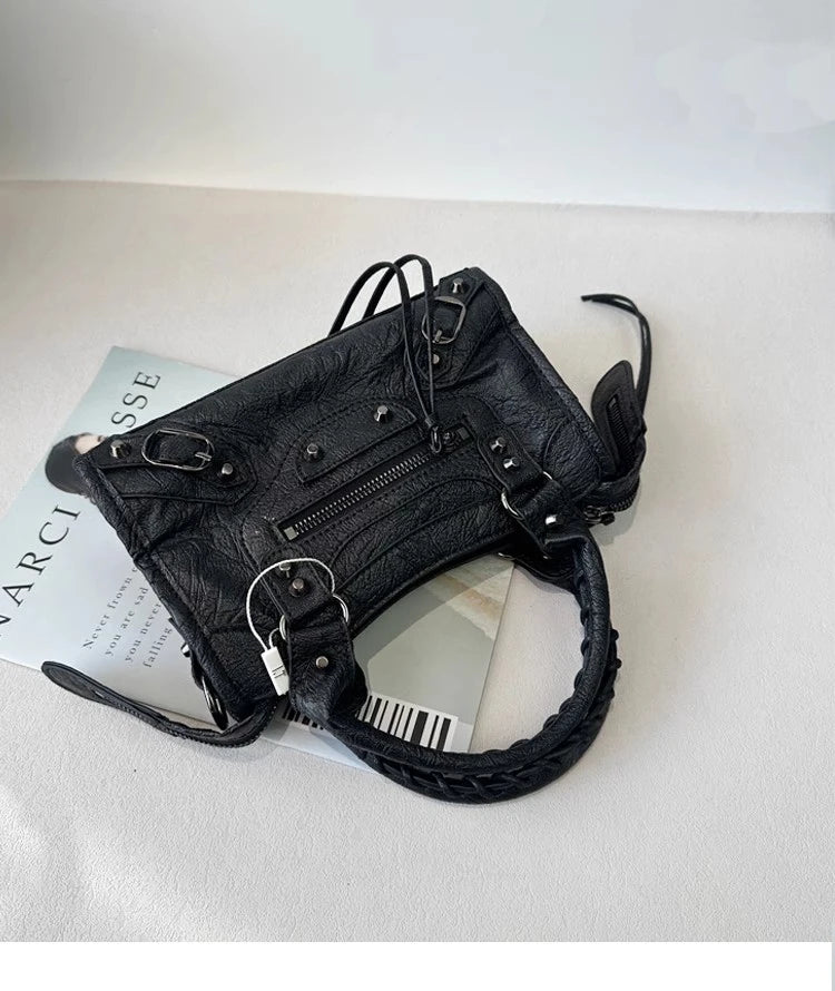 Women's PU Leather Duffel Bag with Crossbody Strap