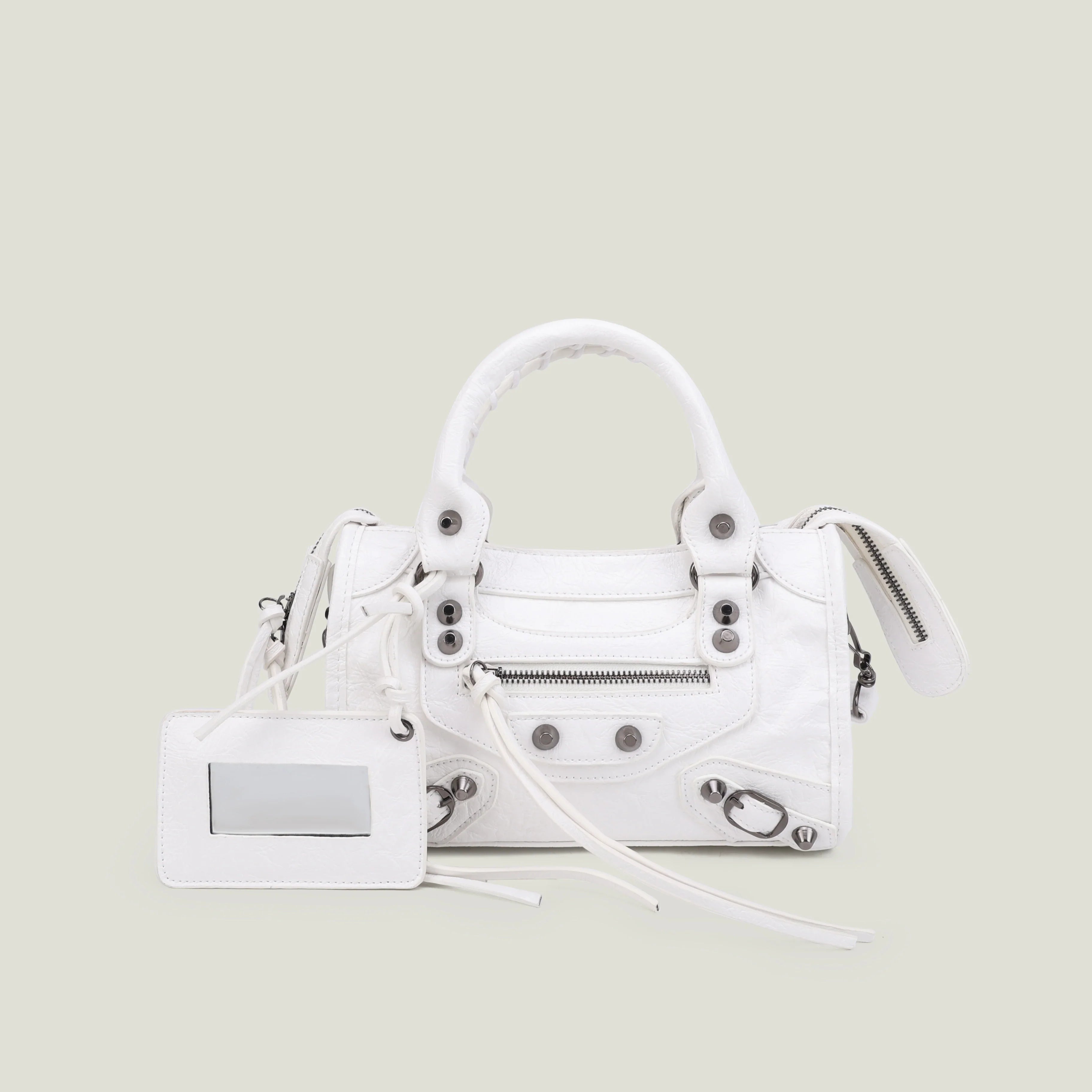 Women's PU Leather Duffel Bag with Crossbody Strap