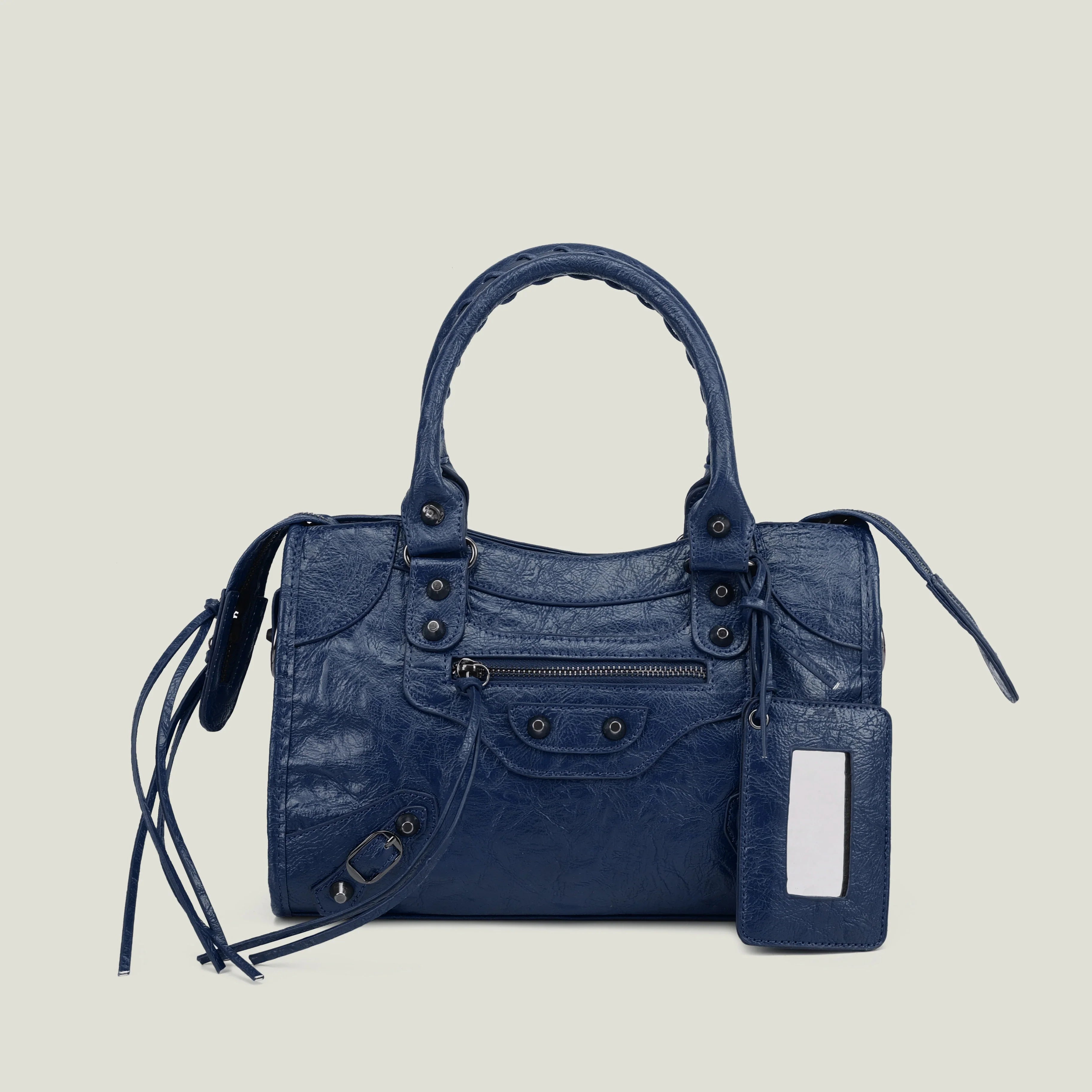 Women's PU Leather Duffel Bag with Crossbody Strap