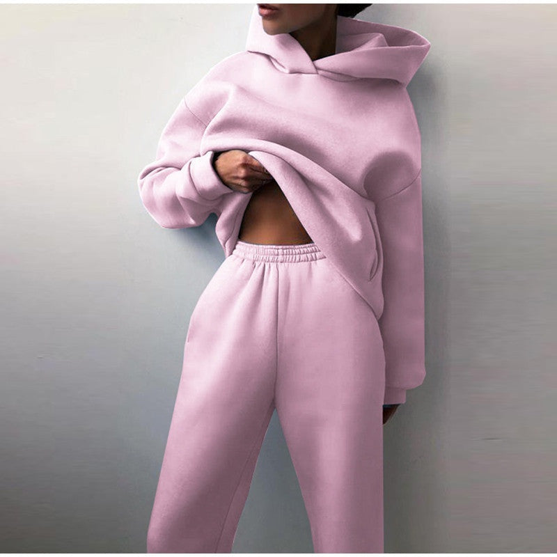 Women’s Relaxed Fit Hooded Tracksuit Set