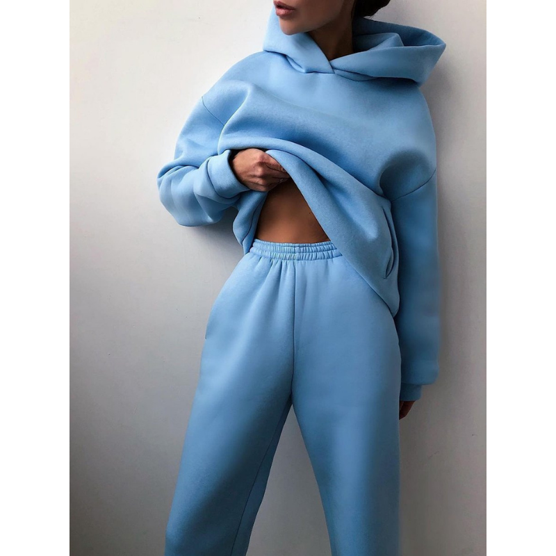 Women’s Relaxed Fit Hooded Tracksuit Set