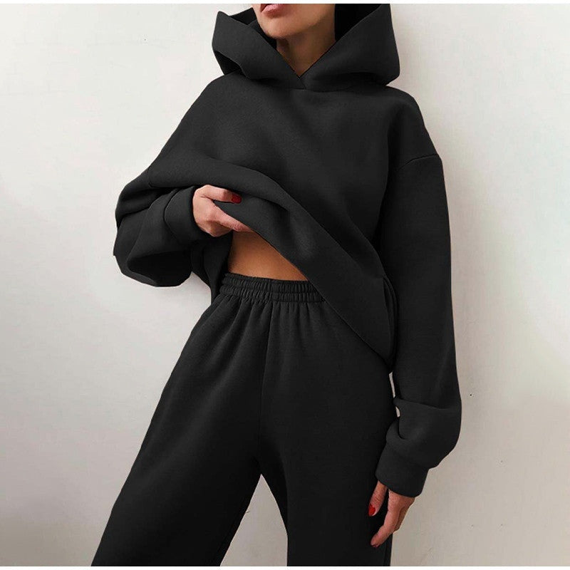 Women’s Relaxed Fit Hooded Tracksuit Set