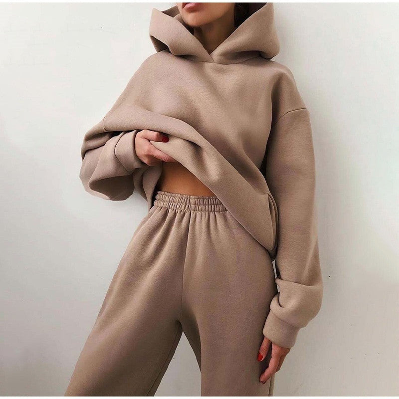 Women’s Relaxed Fit Hooded Tracksuit Set