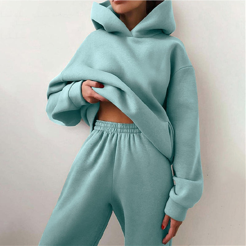 Women’s Relaxed Fit Hooded Tracksuit Set