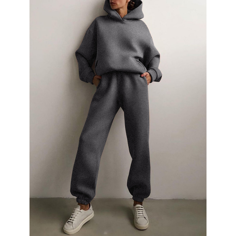 Women’s Relaxed Fit Hooded Tracksuit Set