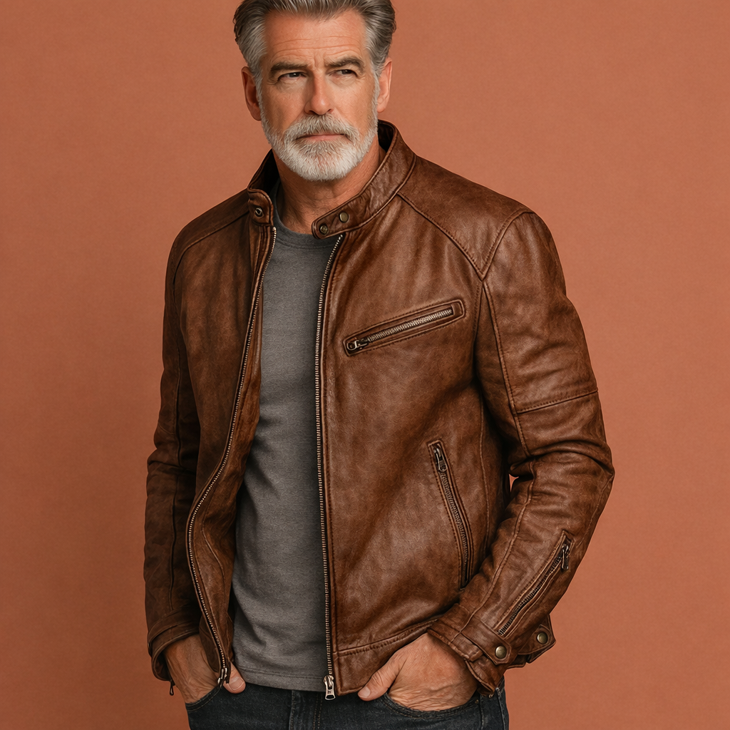 Veste homme à col montant | Vêtement d'extérieur chic décontracté