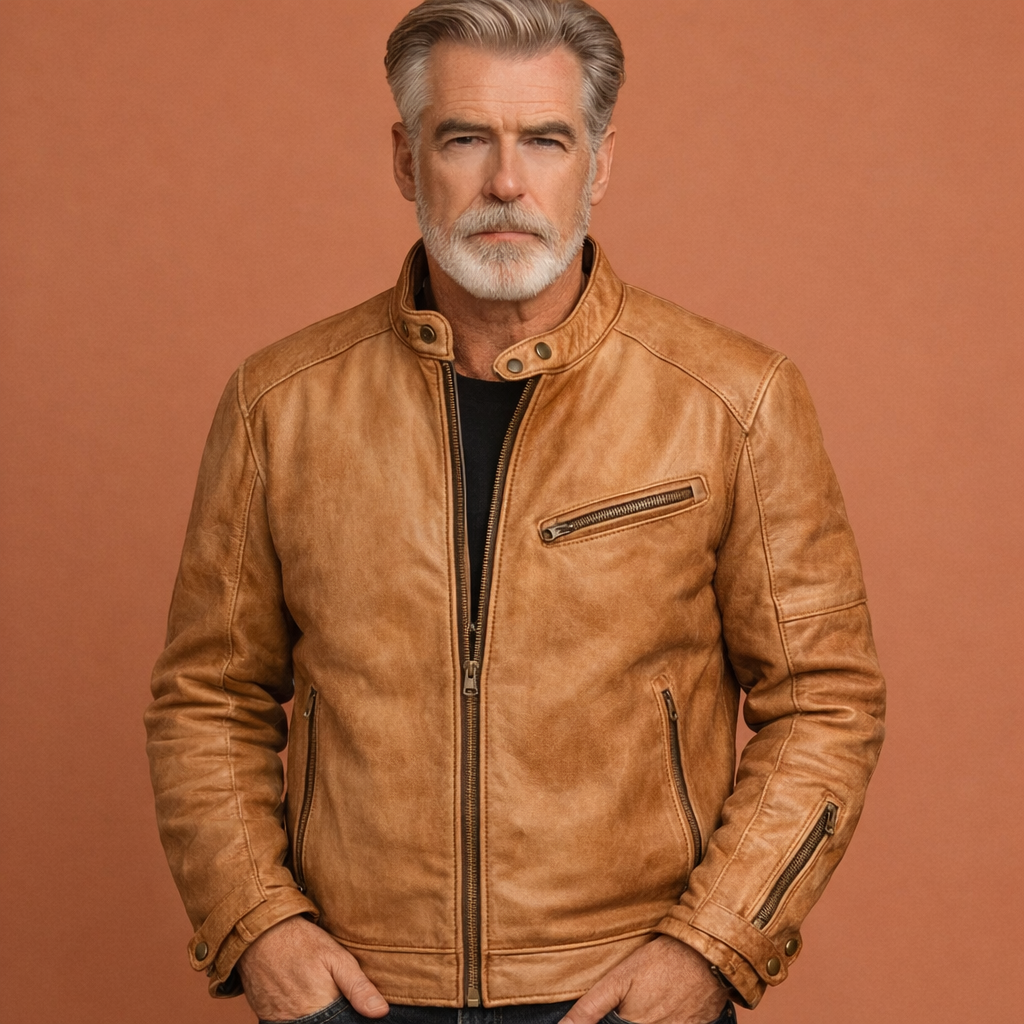 Veste homme à col montant | Vêtement d'extérieur chic décontracté