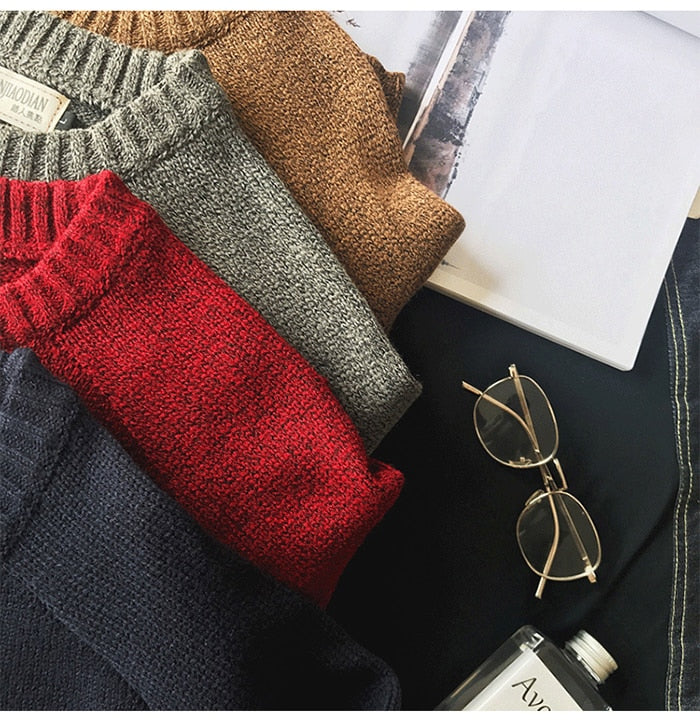 Men’s Crew Neck Jumper with Elbow Patches