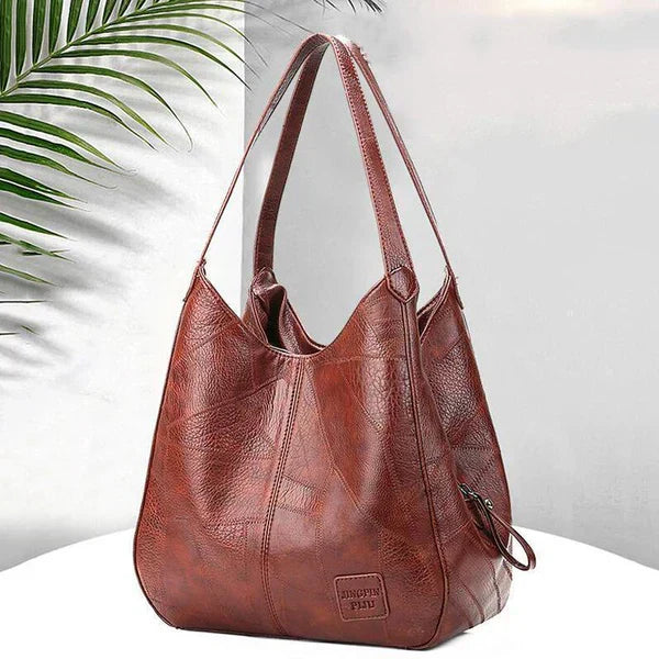Women’s Slouchy Shoulder Bag with Vintage Finish