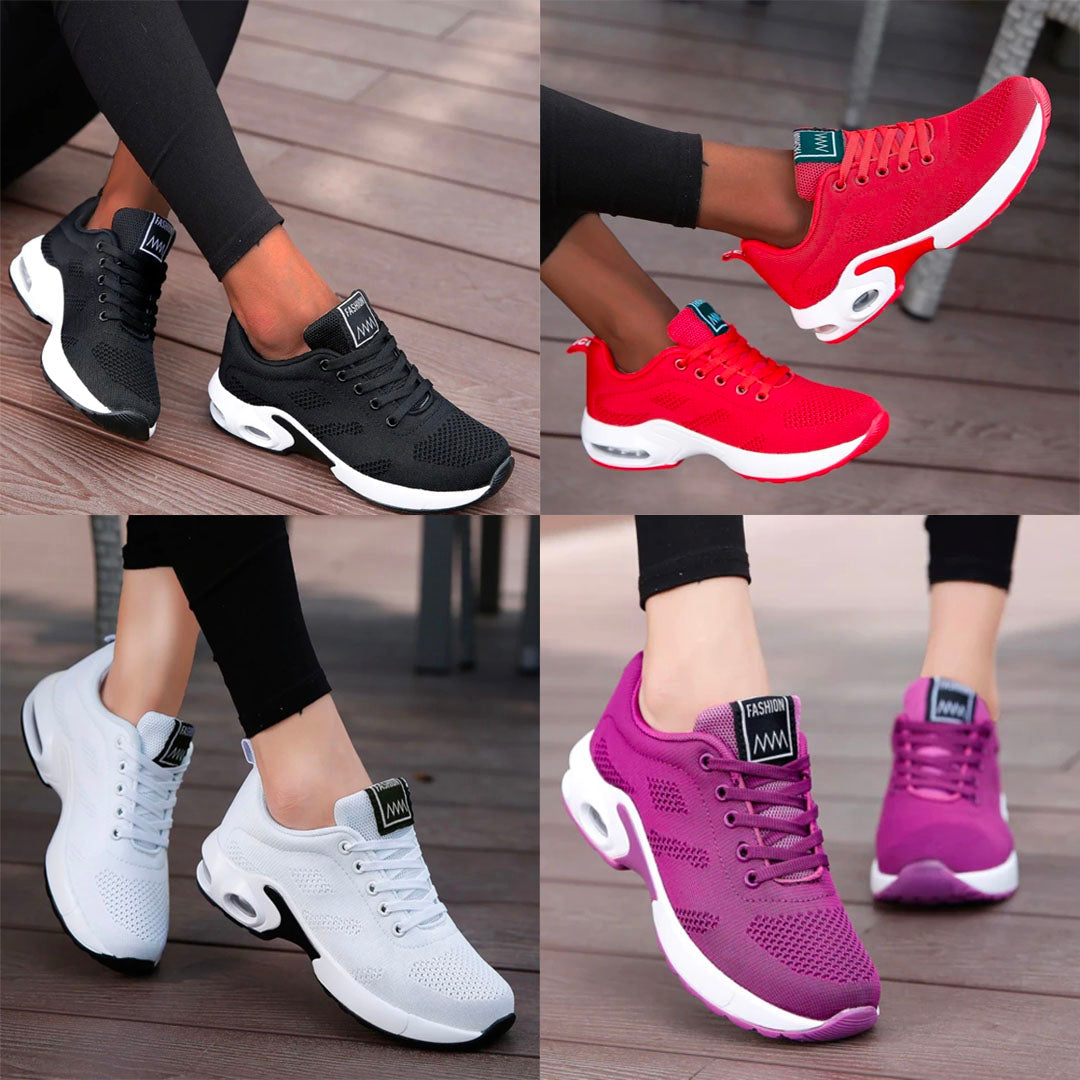 Women’s Breathable Mesh Walking Trainers with Cushioned Sole