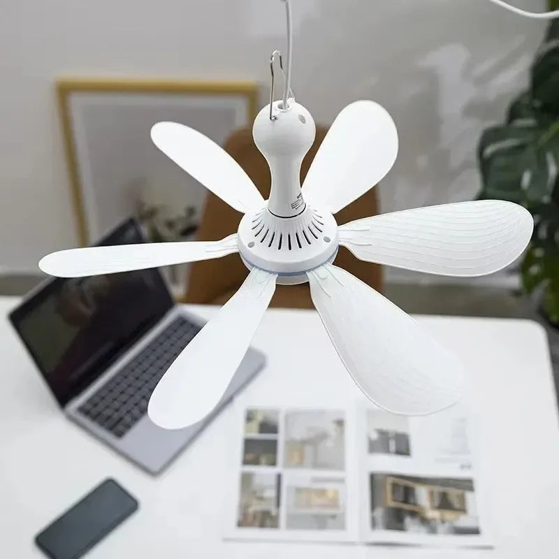 Ceiling Fan with ABS Plastic USB Powered Hanging Design for Summer