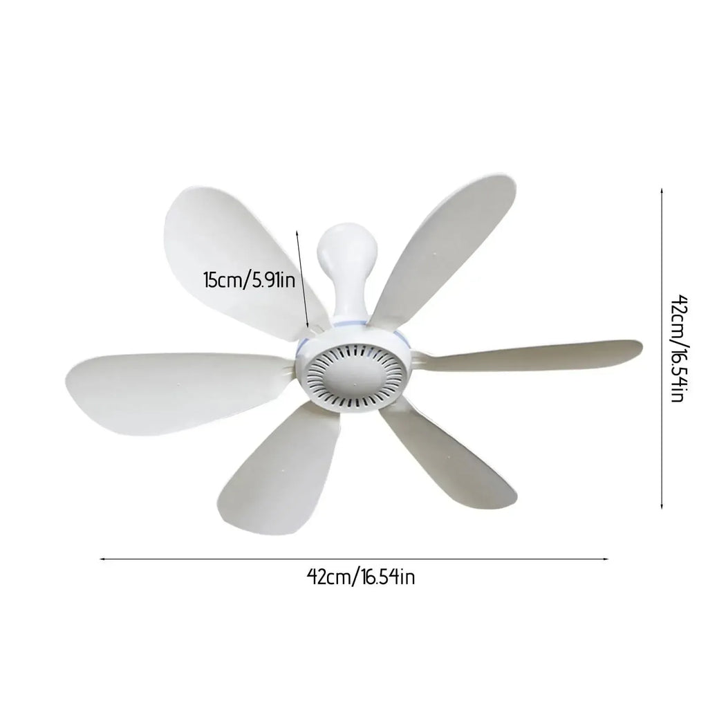 Ceiling Fan with ABS Plastic USB Powered Hanging Design for Summer