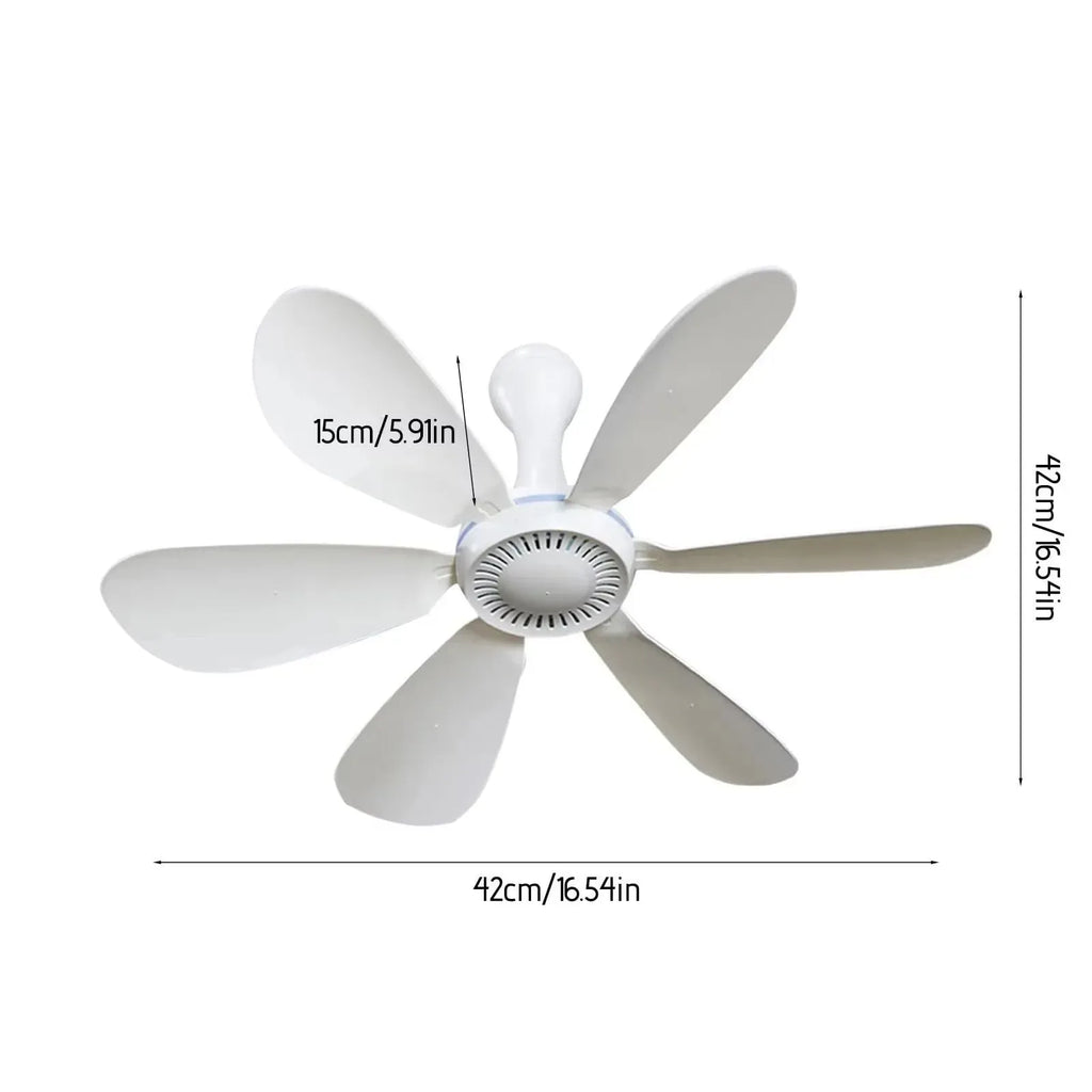 Ceiling Fan with ABS Plastic USB Powered Hanging Design for Summer