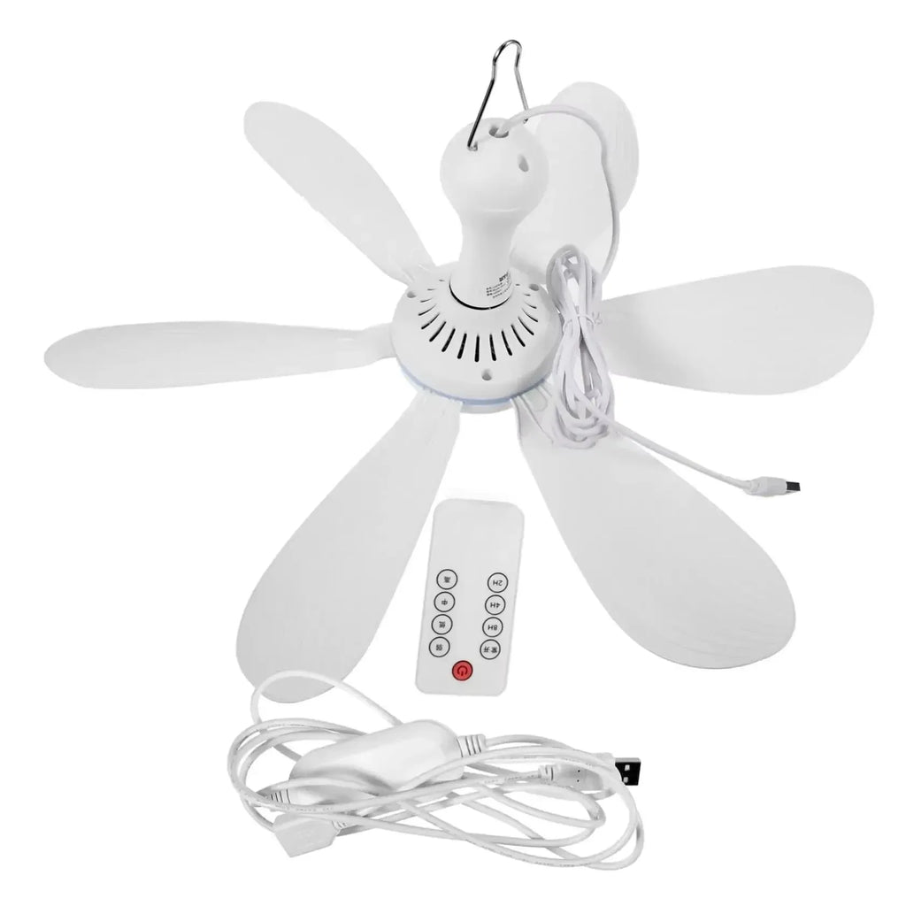 Ceiling Fan with ABS Plastic USB Powered Hanging Design for Summer