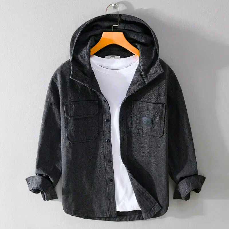 Men’s Oversized Cotton Hooded Overshirt