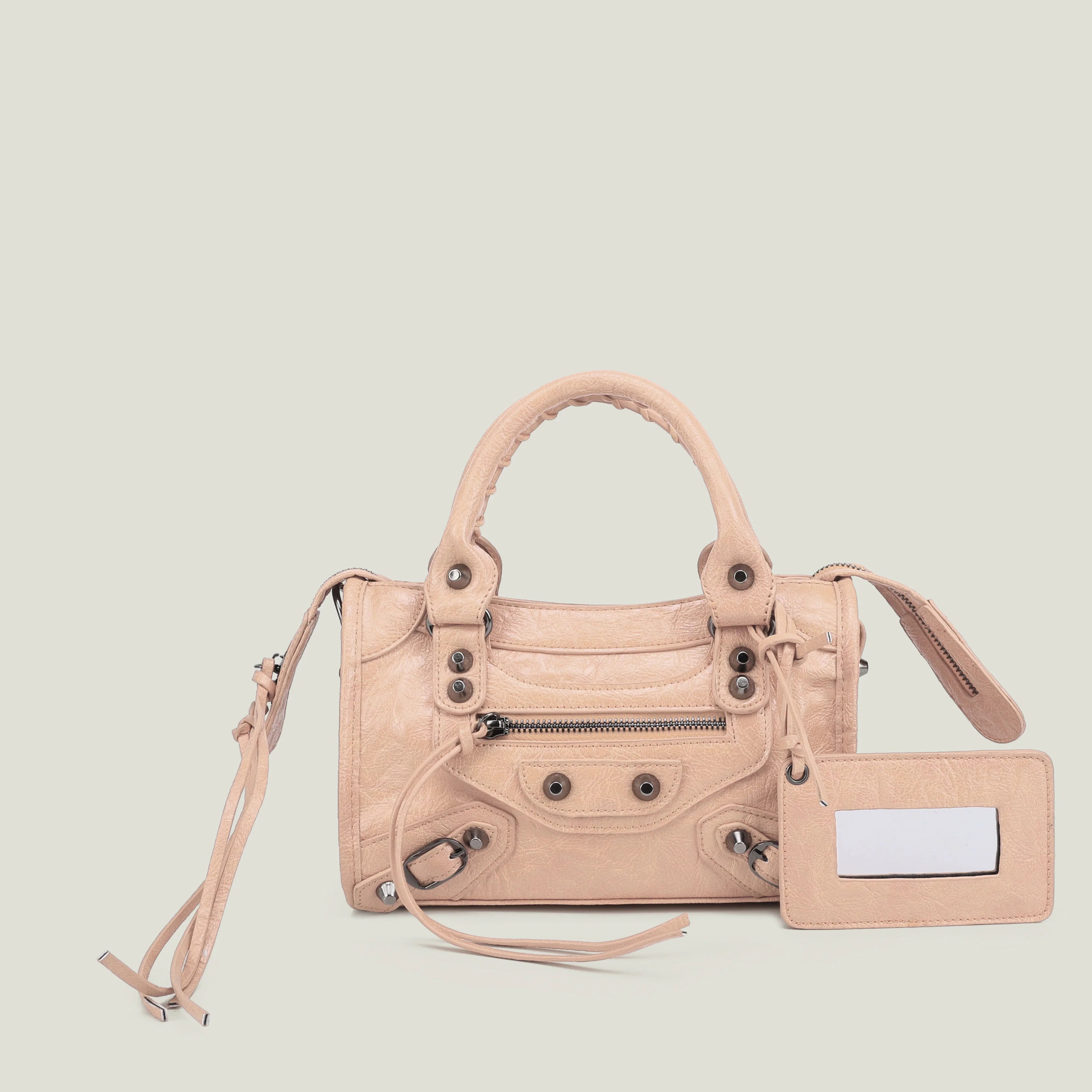 Women's PU Leather Duffel Bag with Crossbody Strap