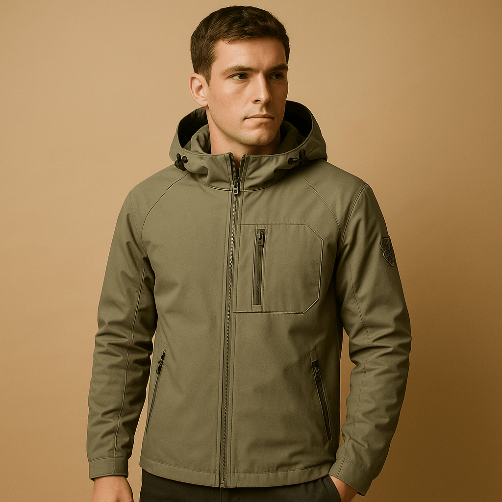 Veste coupe-vent légère à capuche pour homme