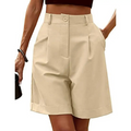 Women's High Waist Tailored Bermuda Shorts