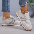 Women's Suede Lace-Up Trainers with Cushioned Sole for Summer
