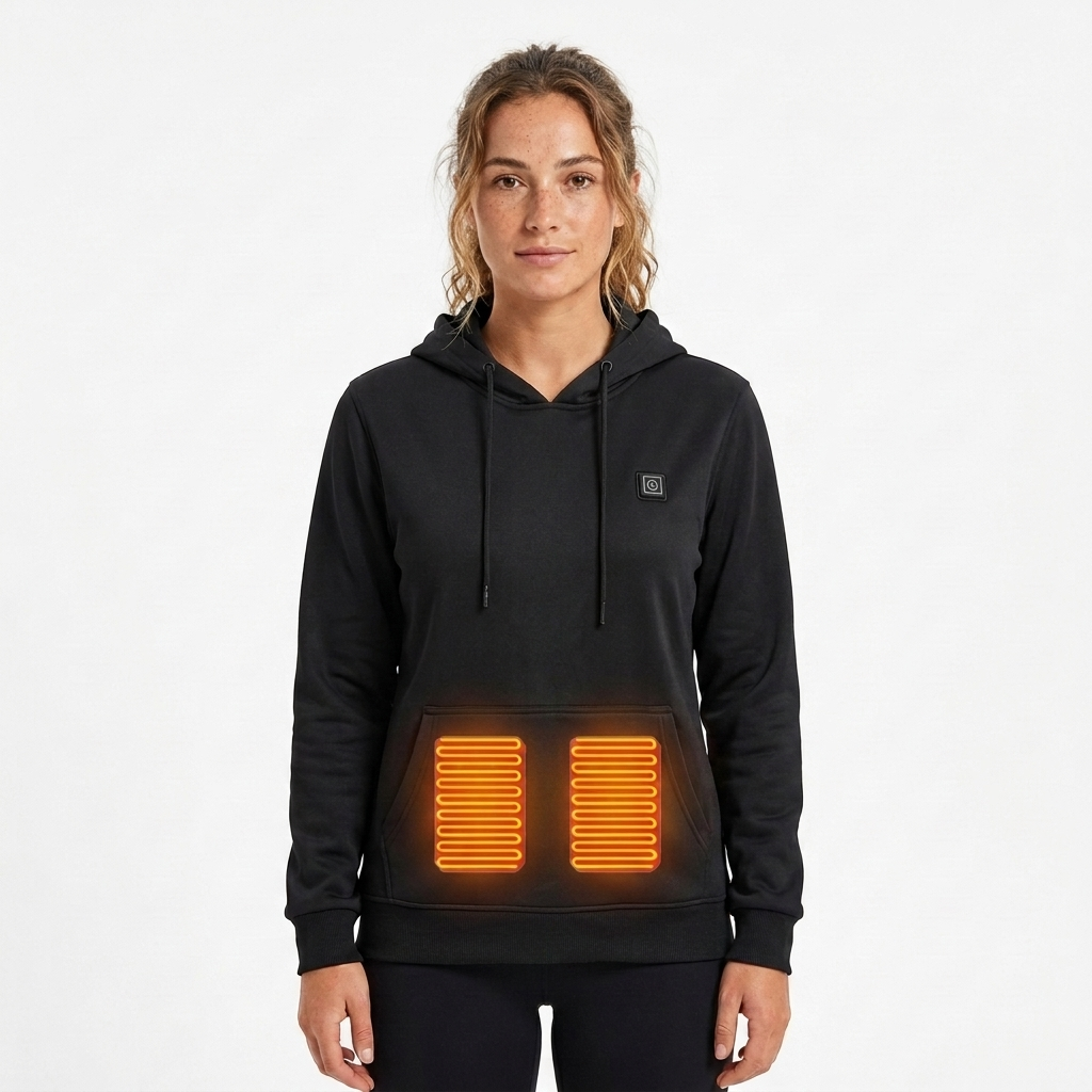 Women’s Heated Hoodie with Multiple Heating Zones