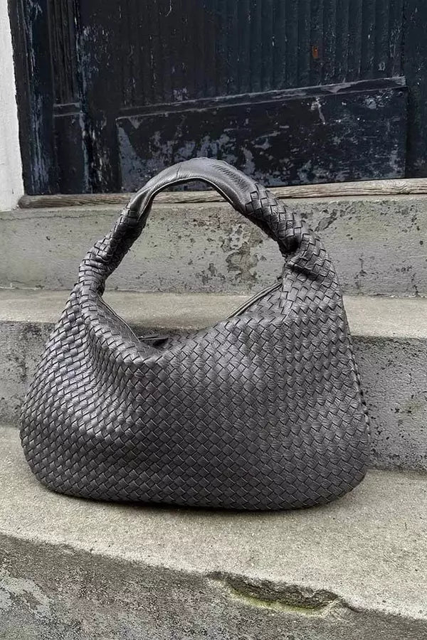 Sac souple tressé porté épaule pour femme